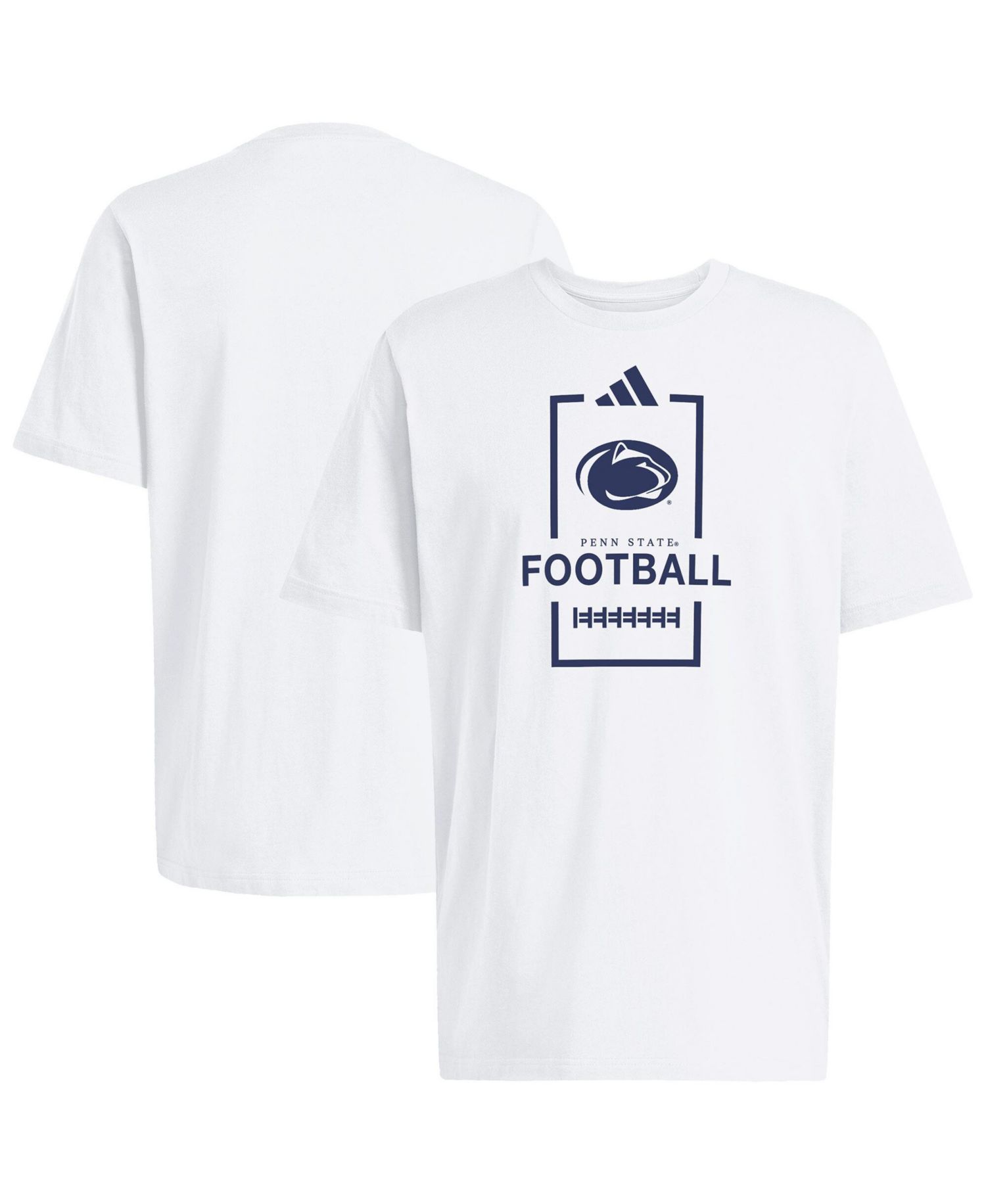 Men's White Penn State Nittany Lions Football Cotton T-Shirt