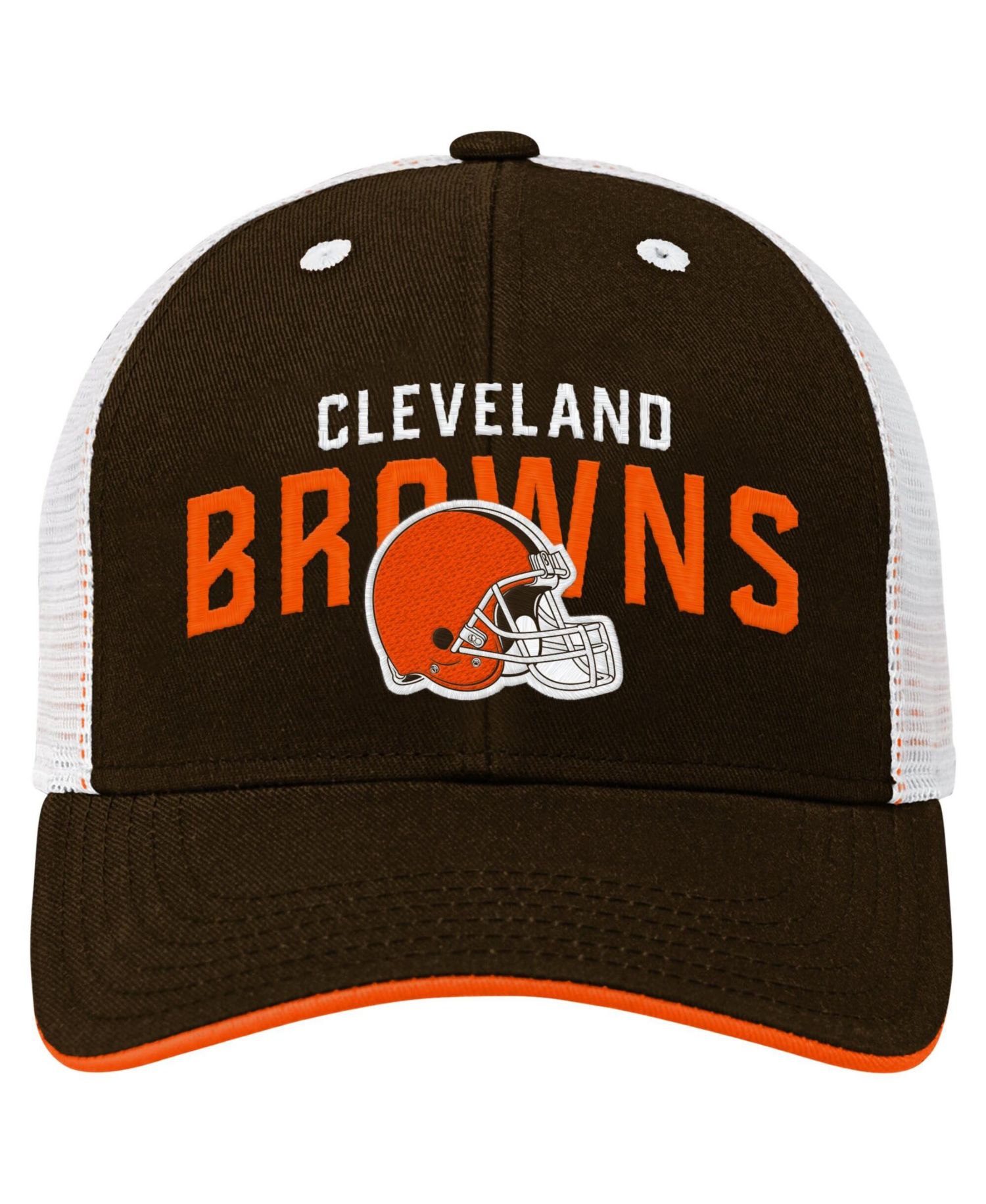 Big Boys and Girls Brown Cleveland Browns Core Lockup Trucker Adjustable Hat