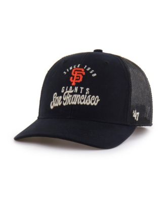 Men's Black San Francisco Giants Pitstop Trucker Adjustable Hat