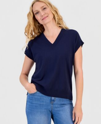 Women's Sleeveless V-Neck Sweater