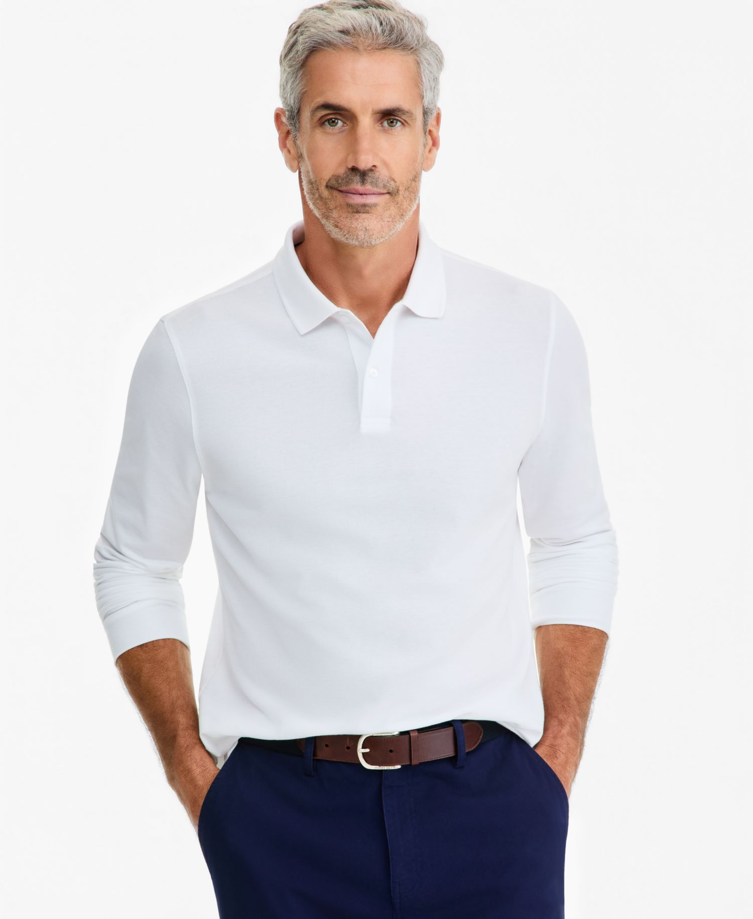 Men's Solid Stretch Polo Shirt