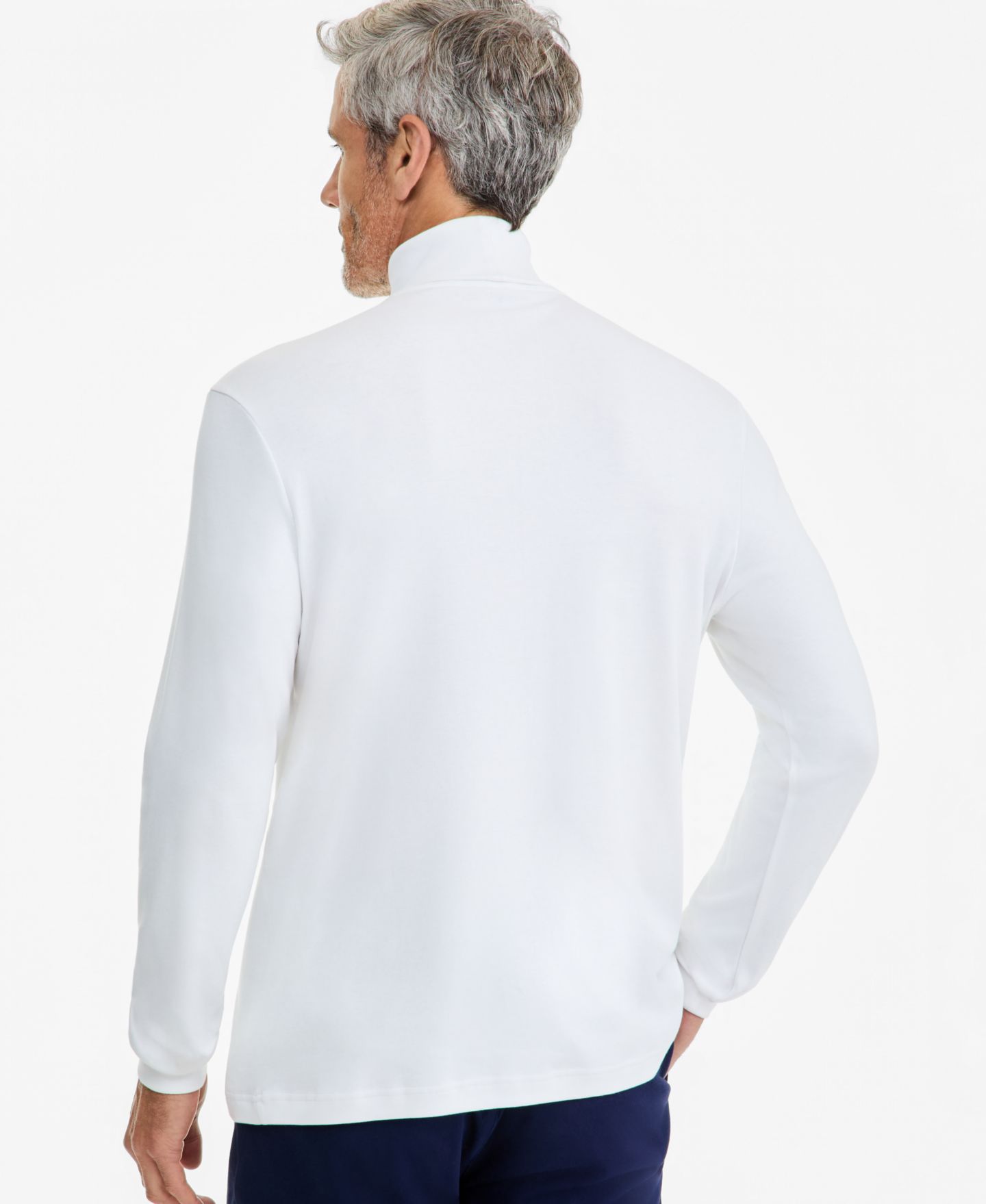 Мужская рубашка Club Room Solid Turtleneck, цвет: Яркий белый — фото 3