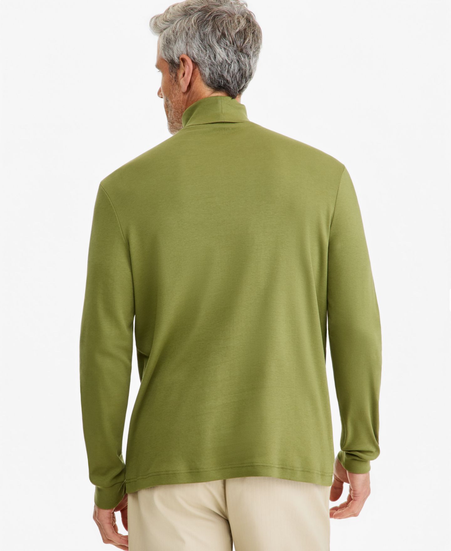 Мужская рубашка Club Room Solid Turtleneck, цвет: Яркий белый — фото 5