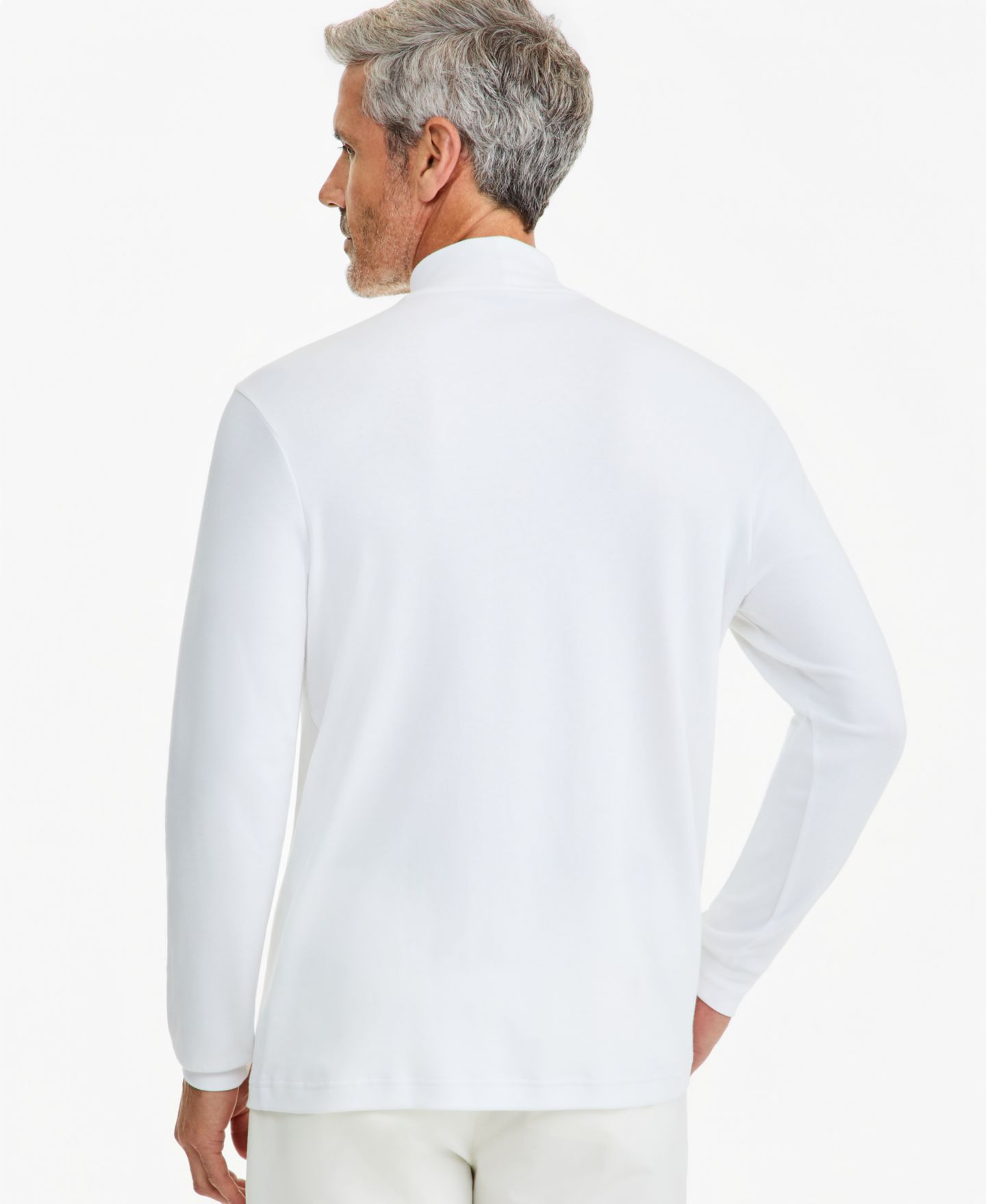 Мужская рубашка Club Room Solid Mock Neck, цвет: Яркий белый — фото 2