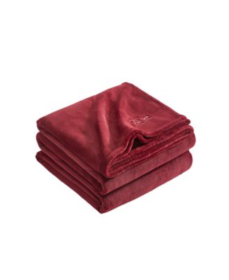Home Courtside Coco Flannel Ultra-Soft Blanket, Full/Queen