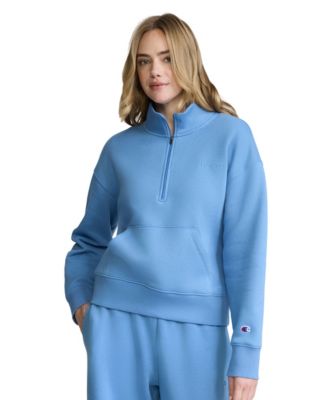 Women's Mock Neck Quarter-Zip Fleece Sweatshirt