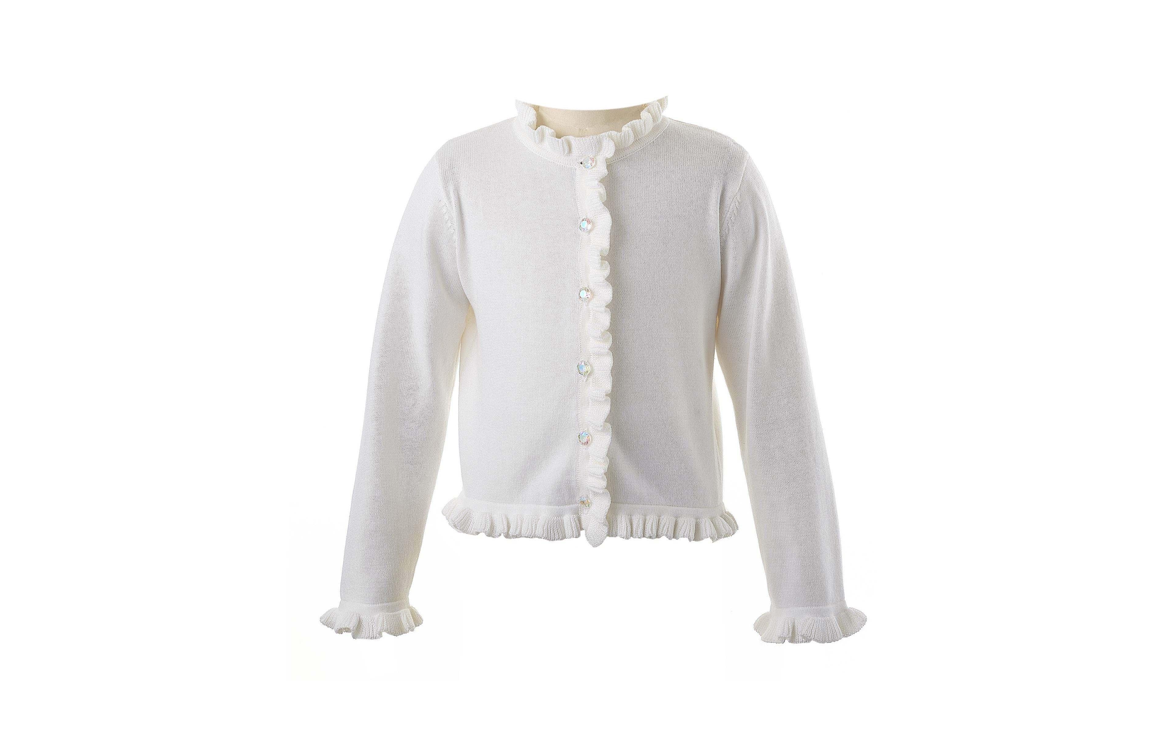 Rachel Riley Girls' 2-14 Frill Cardigan