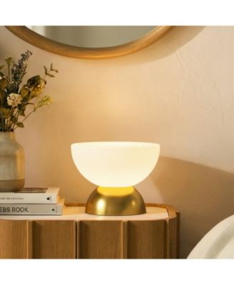 5-in Lamina LED Dimmable Double Dome Table Lamp