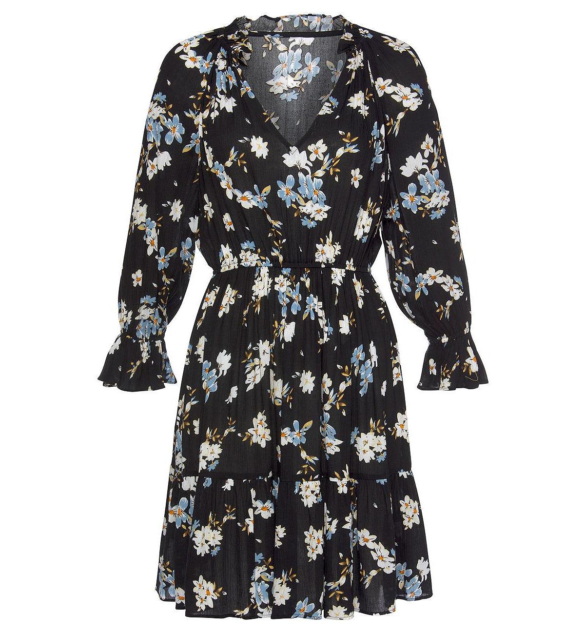LASCANA Women's Ruffle 3/4 Sleeve Dress view 4 — MAYCSS fashion products