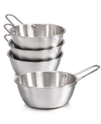 4 Pack 20 Oz Stainless Steel Makgeolli Bowl With Handle Camping Outdoor Cup