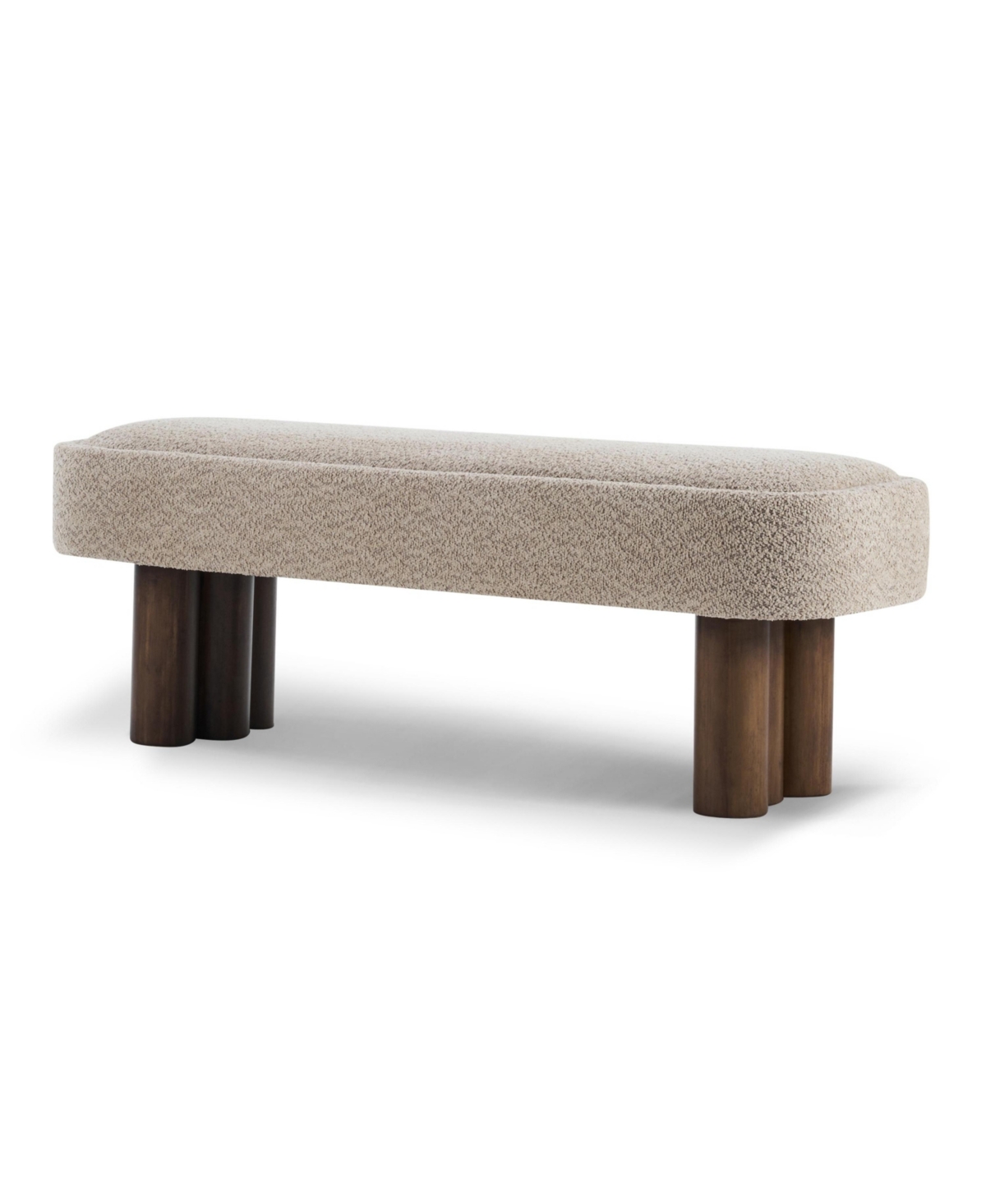 sumyeg Boucle Dining Bench with Upholstered Seat for Kitchen Dining Room or Living Space,250lbs Capacity