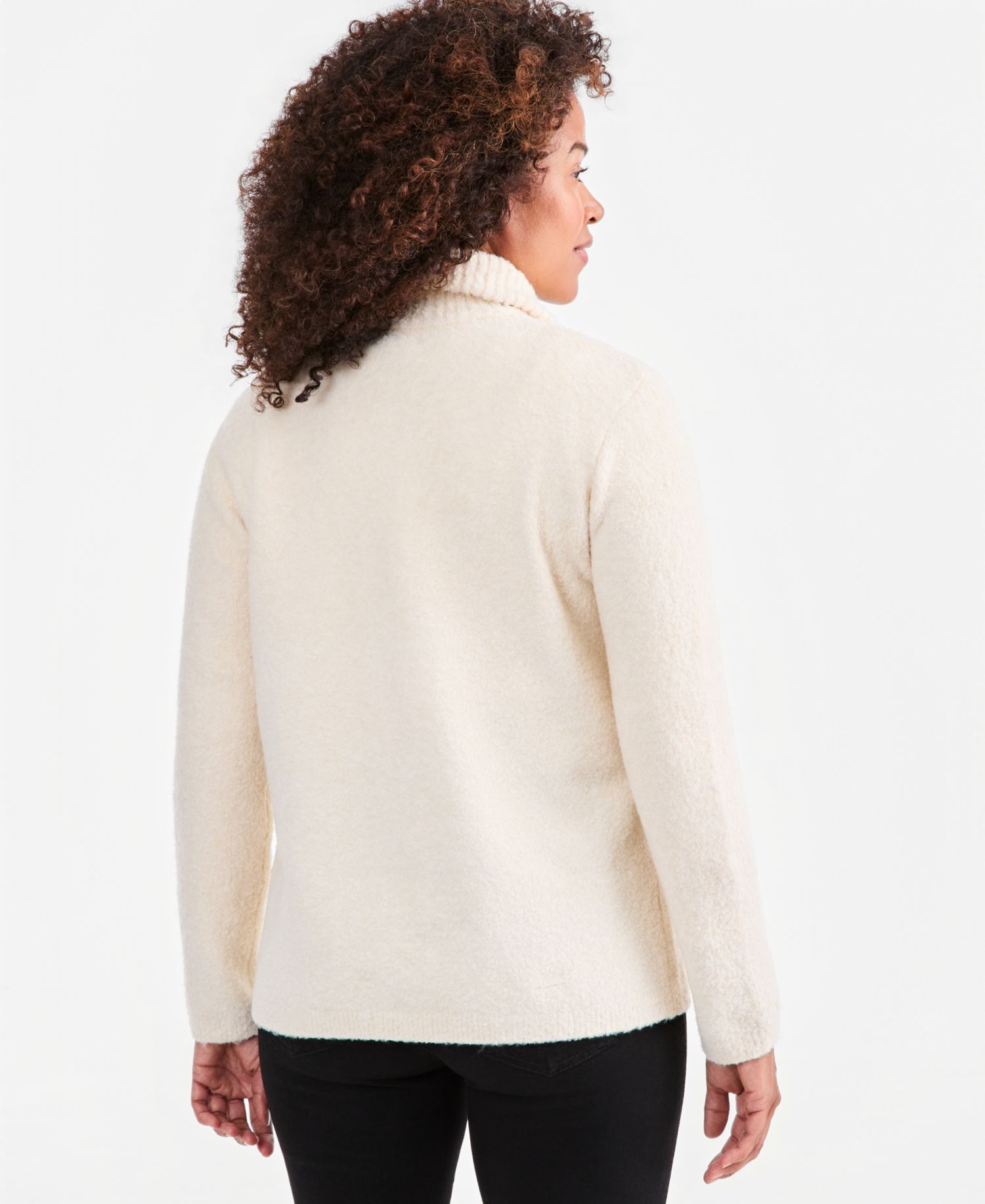 Women's Boucle Button-Front Cardigan