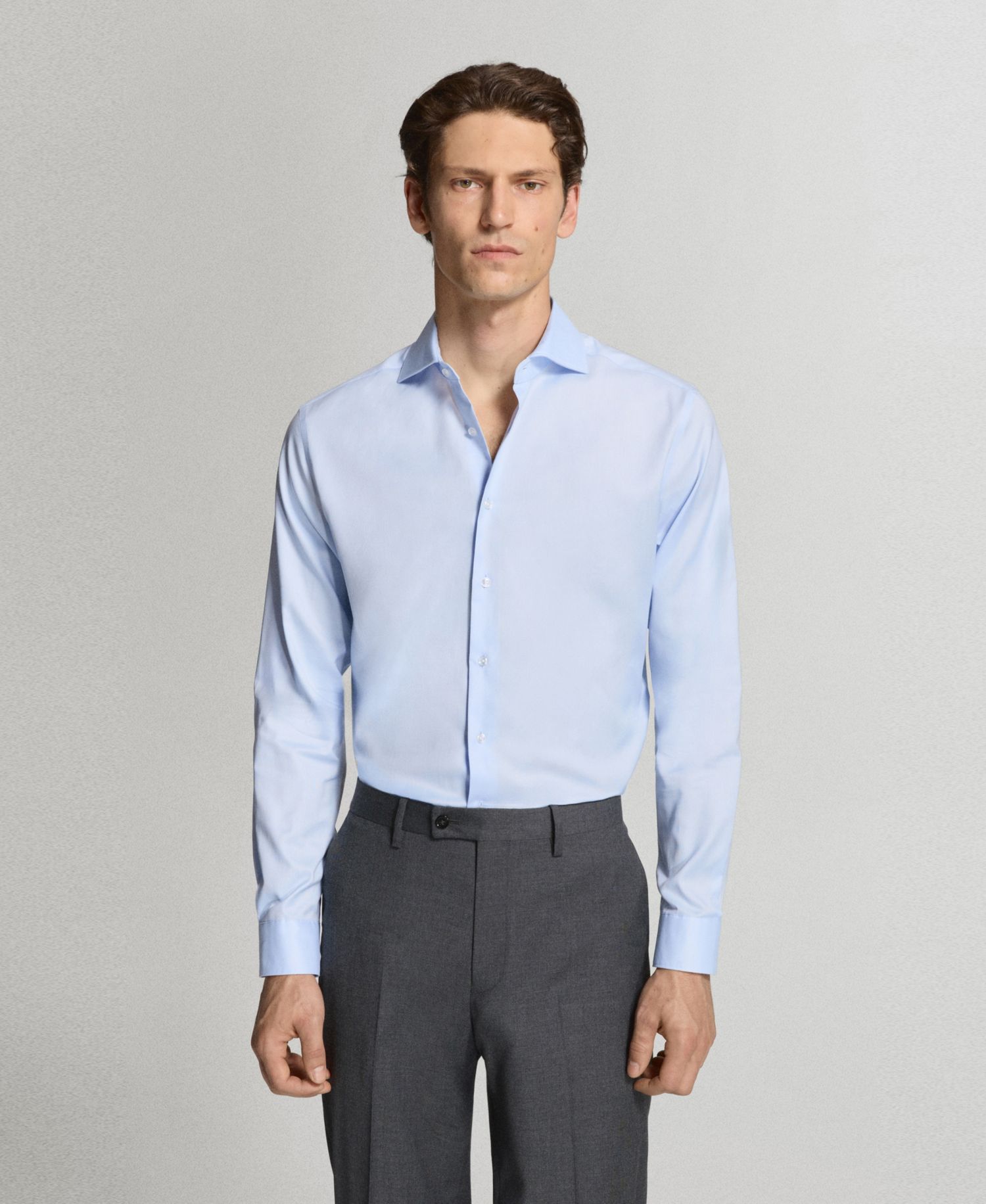 Men's Slim-Fit Cotton Dress Shirt