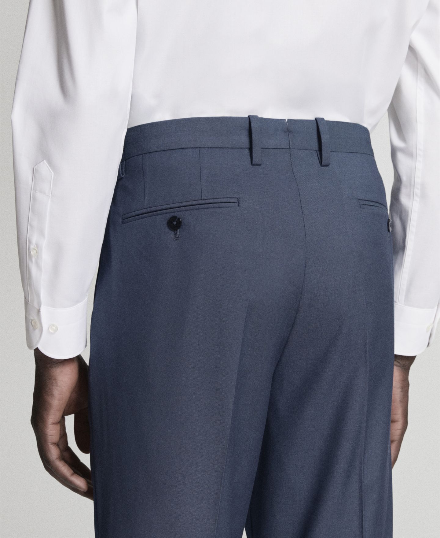 Мужские брюки MANGO London Regular-Fit Suit, цвет: Индиго синий — фото 4