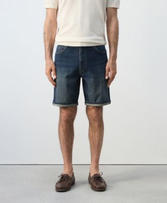 Men's Slim-Fit Denim 9.45" Bermuda Shorts