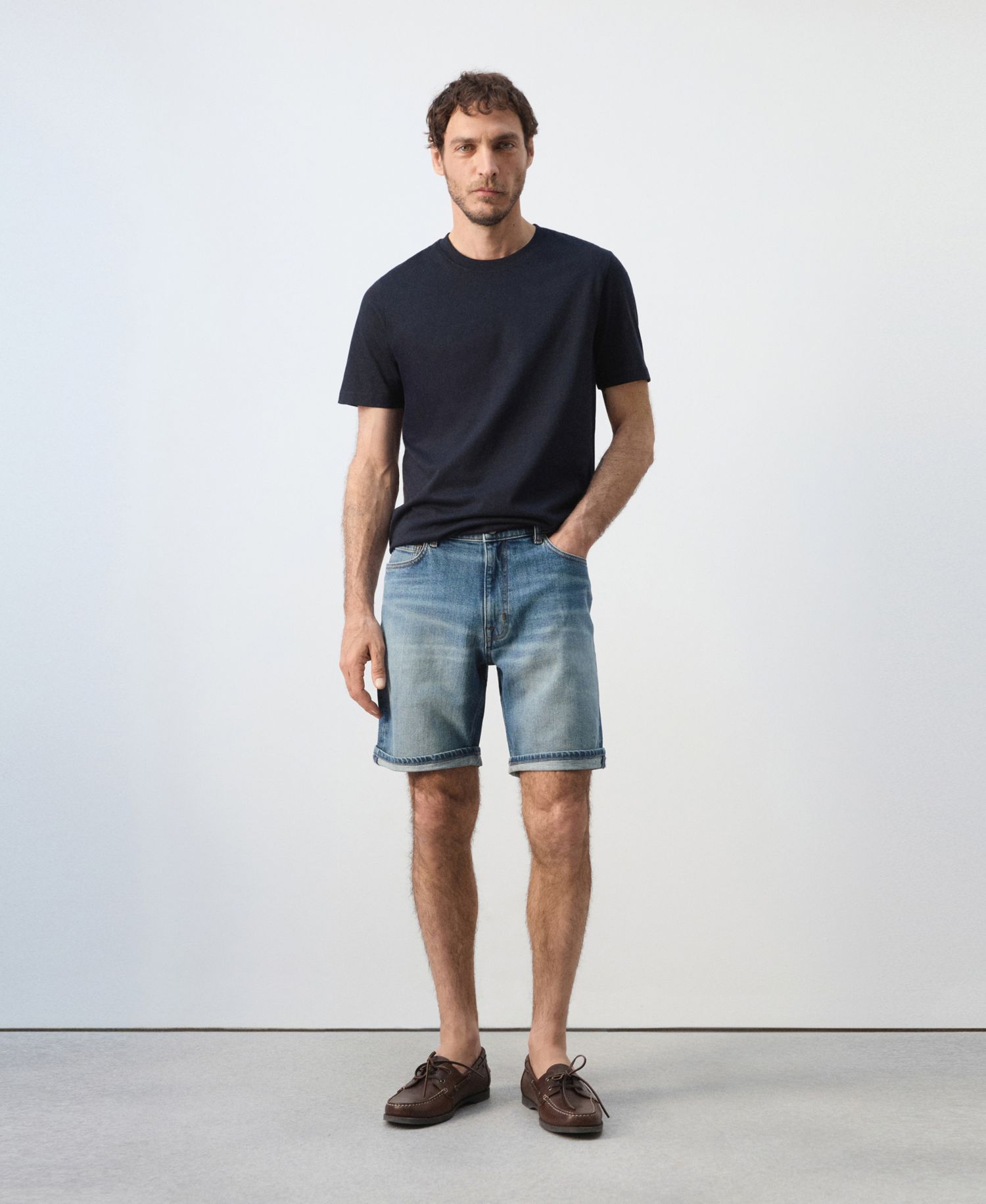 Men's Slim-Fit Denim 9.45" Bermuda Shorts