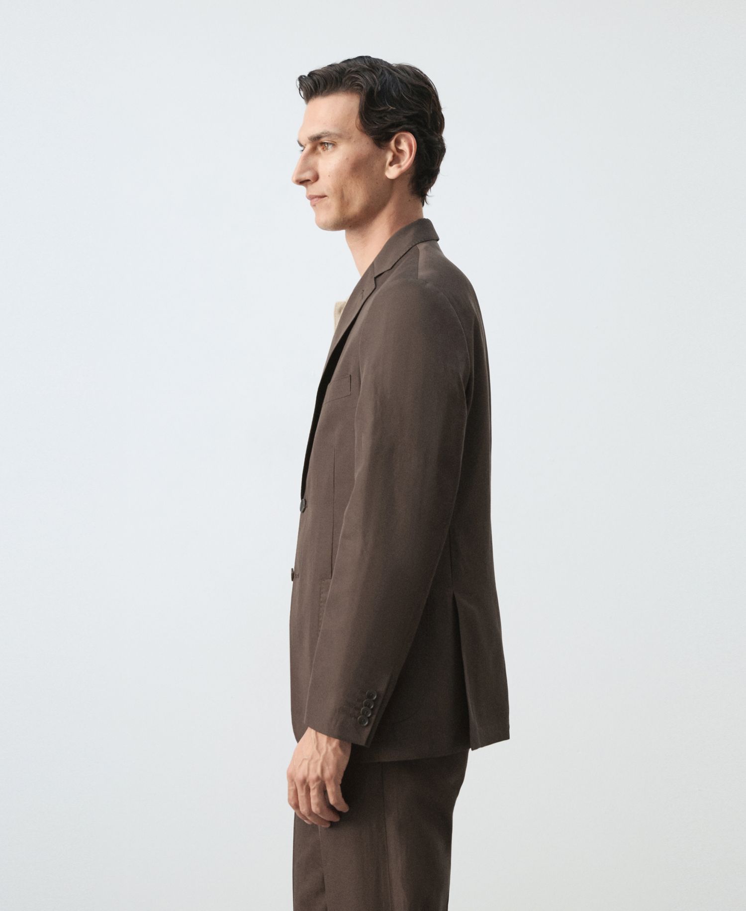 Men's Slim-Fit Lyocell-Linen Suit Jacket