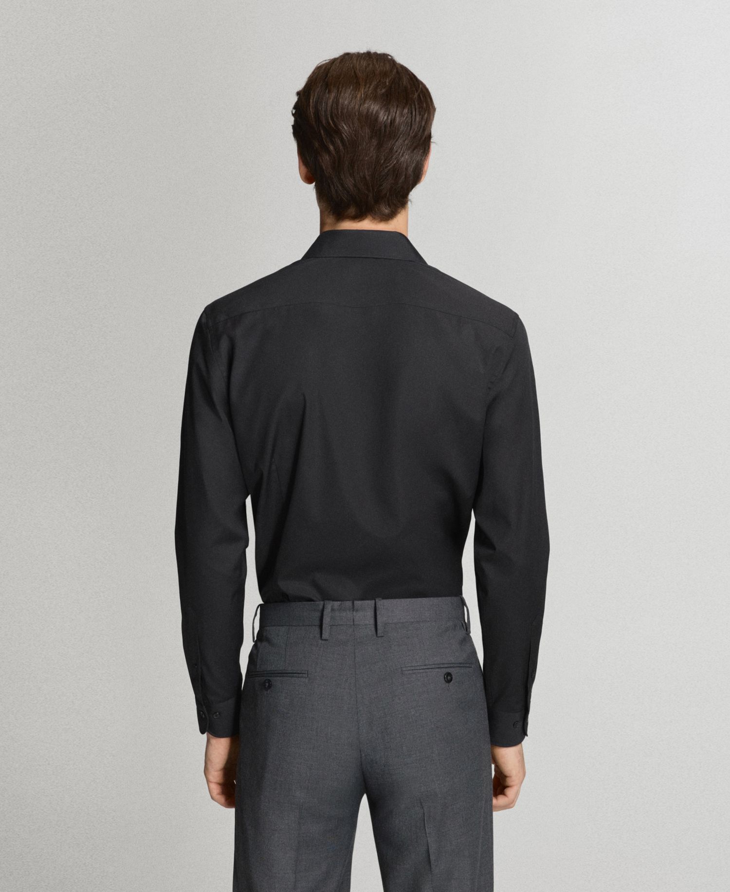 Men's Slim-Fit Cotton Poplin Dress Shirt