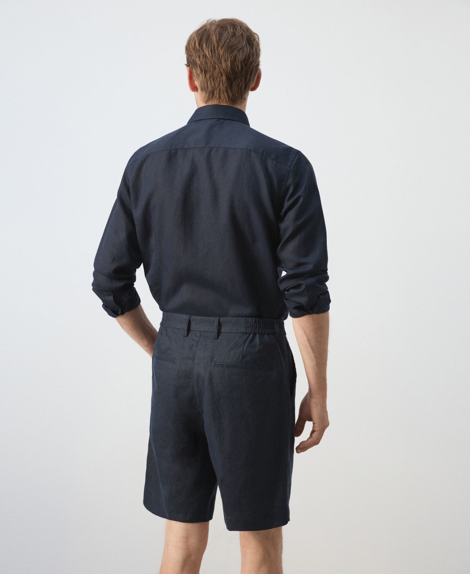 Men's Regular-Fit Linen-Lyocell Shirt