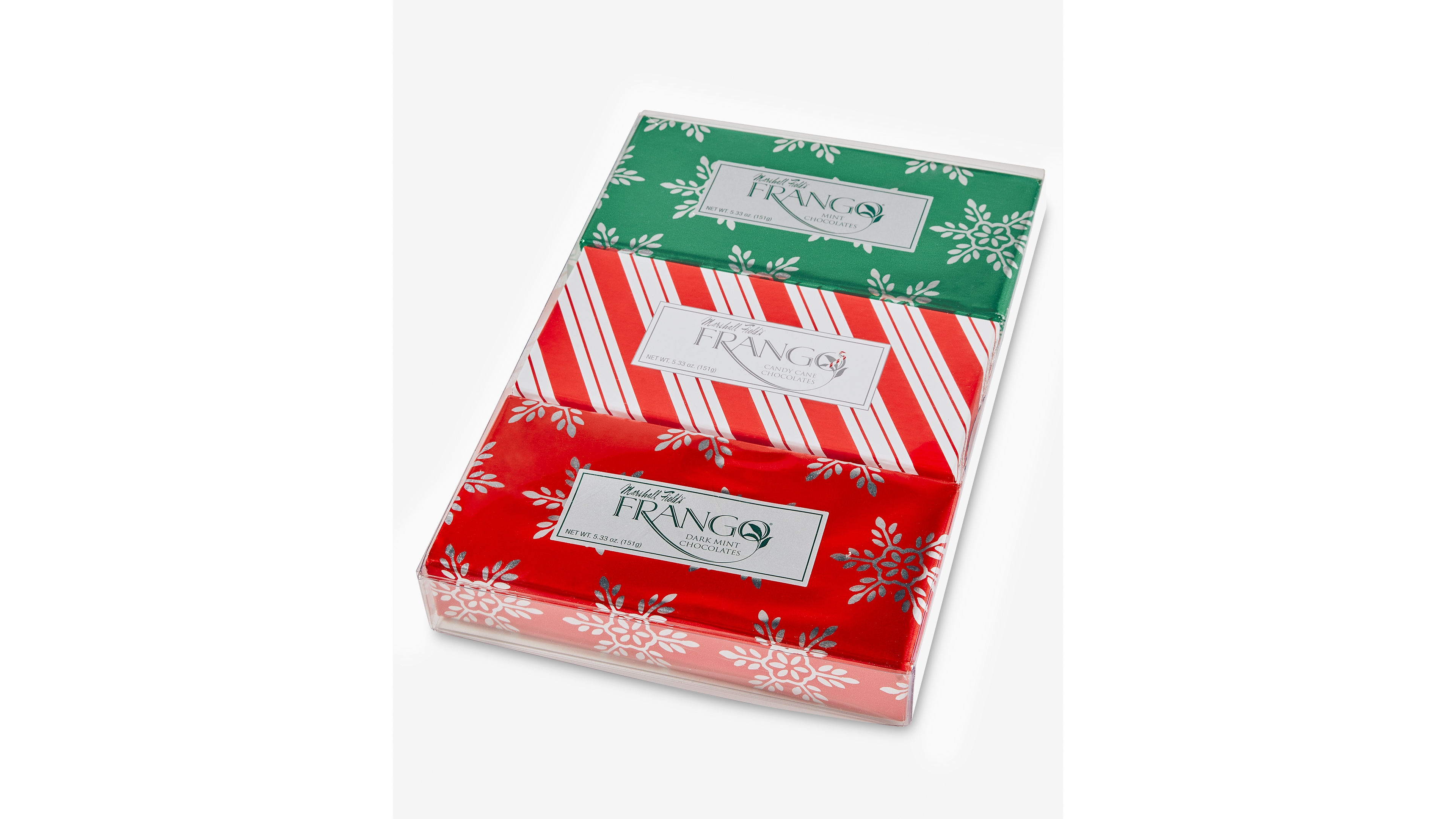 Frango Chocolates 3 Pack Holiday 1/3LB Holiday Milk Mint, Candy Cane, Dark Mint Boxed Chocolates, Created for Macy's