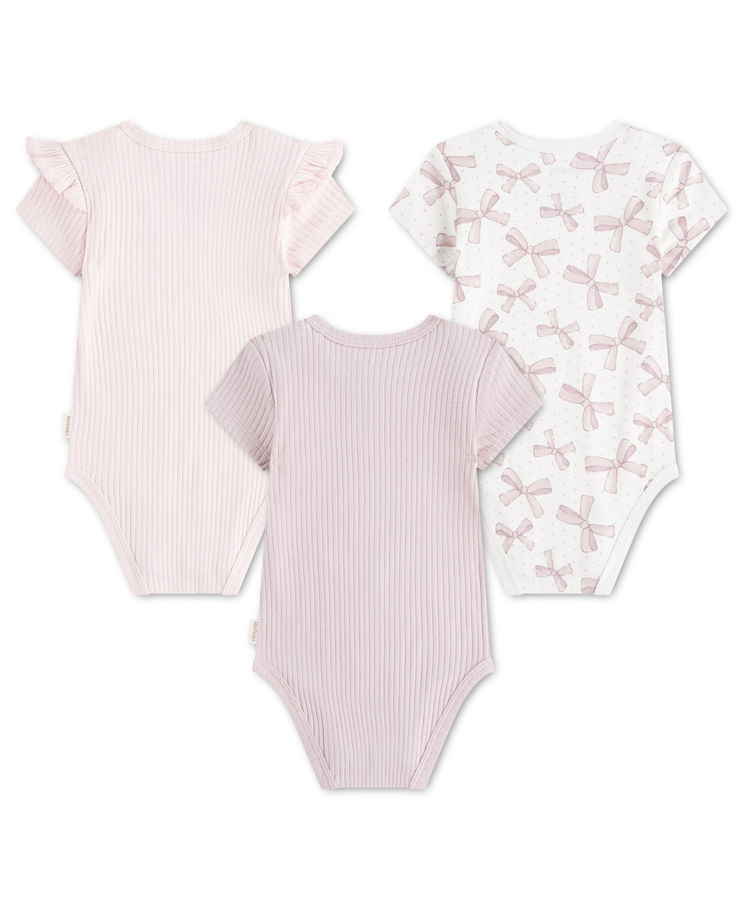 Baby Girls' Babywear Short-Sleeve Bodysuits, 3-Pack