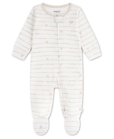 Комбинезон Huggies Or Babywear Long-Sleeve Footed Coverall для малышей, цвет: Снежный белый