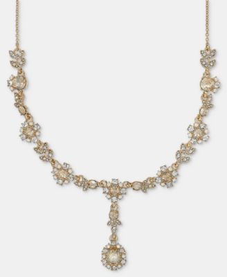 Crystal Gold-Tone Y-Neck Necklace