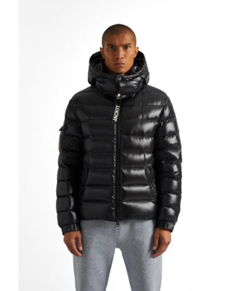 Мужская куртка JACK1T Hooded Puffer, цвет: Чёрный