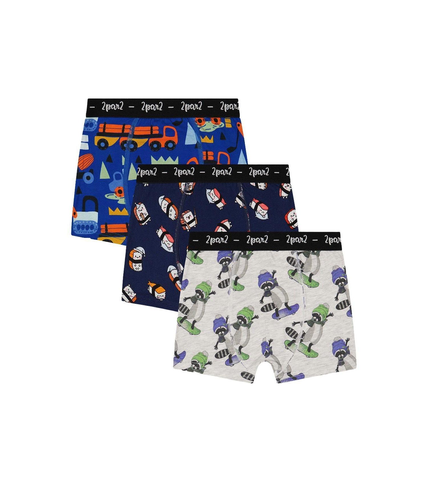Little and Big Boy (6-12) Boxer Pack Of 3 Animal Prints