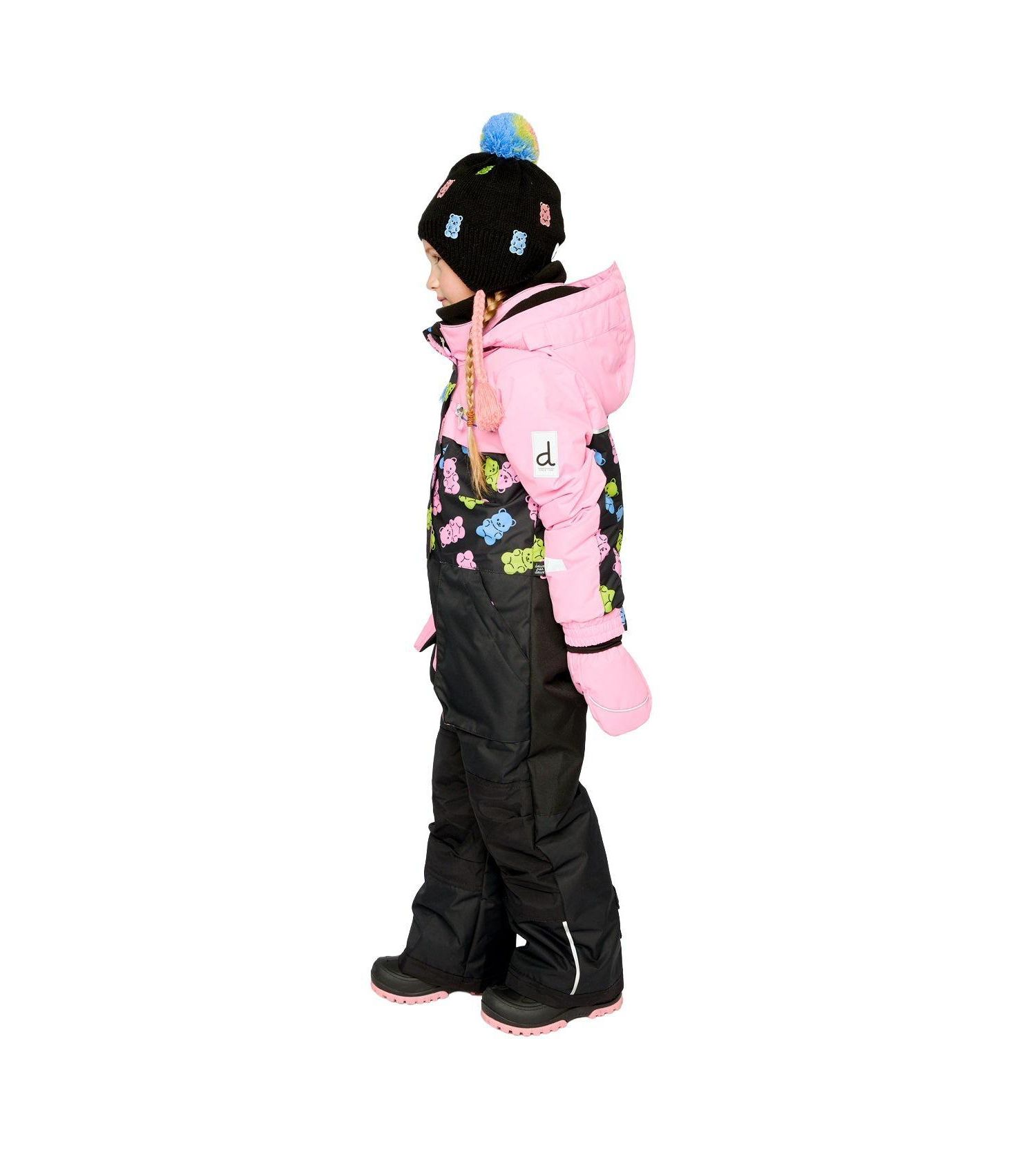 Little and Big Girl One ( 6 to 14 ) Piece Play Snowsuit Gummy Bear Print