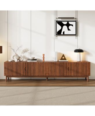 87-Inch TV Stand for TVs up to 90", Media Console with 4 Cabinets
