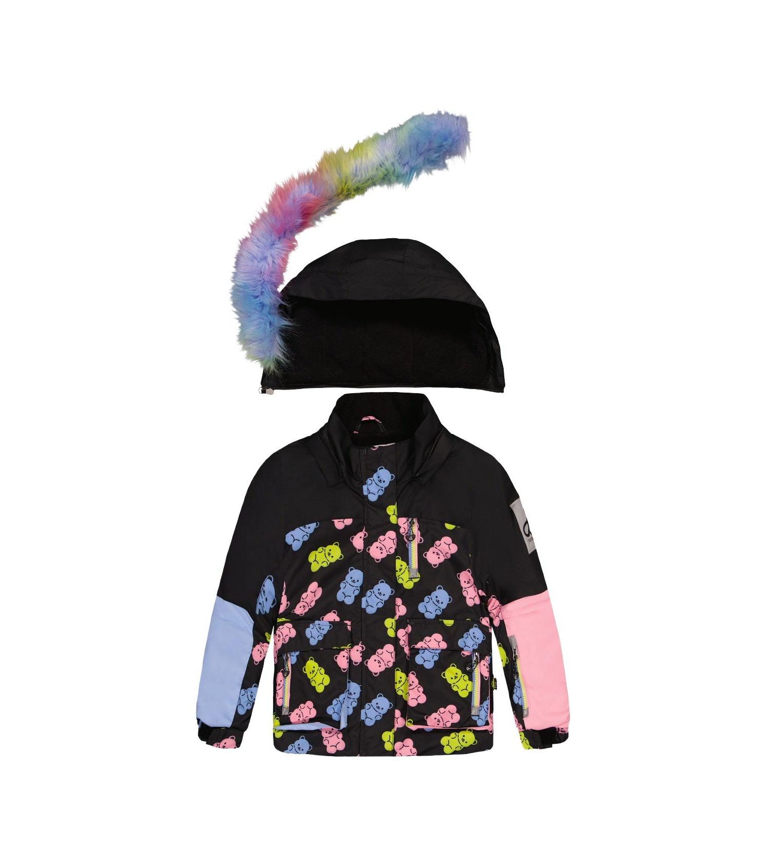Little and Big Girl (6-14) Two Piece Play Snowsuit Gummy Bear Print
