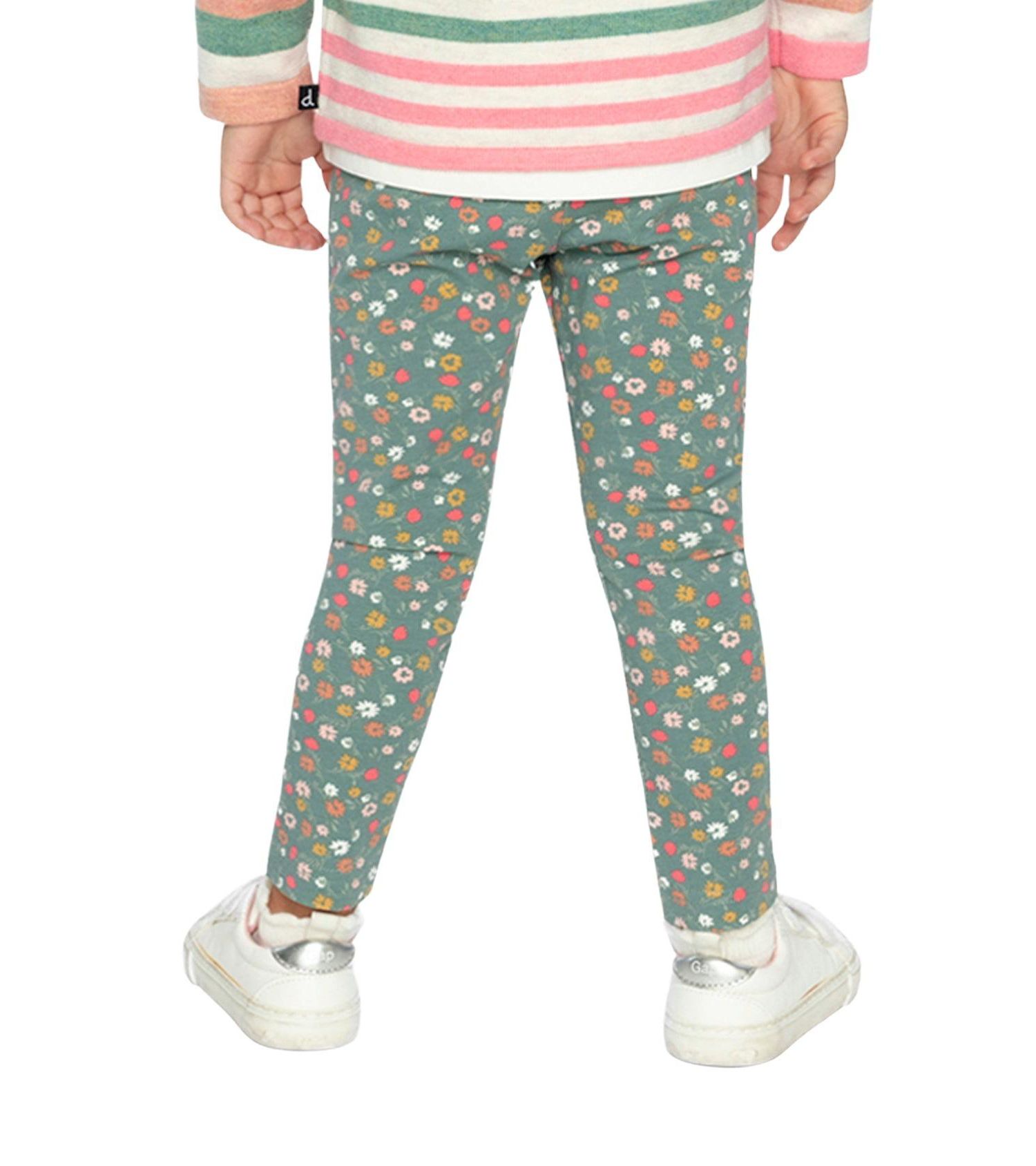 Little and Big Girl (6-7) Cotton Leggings Floral Print
