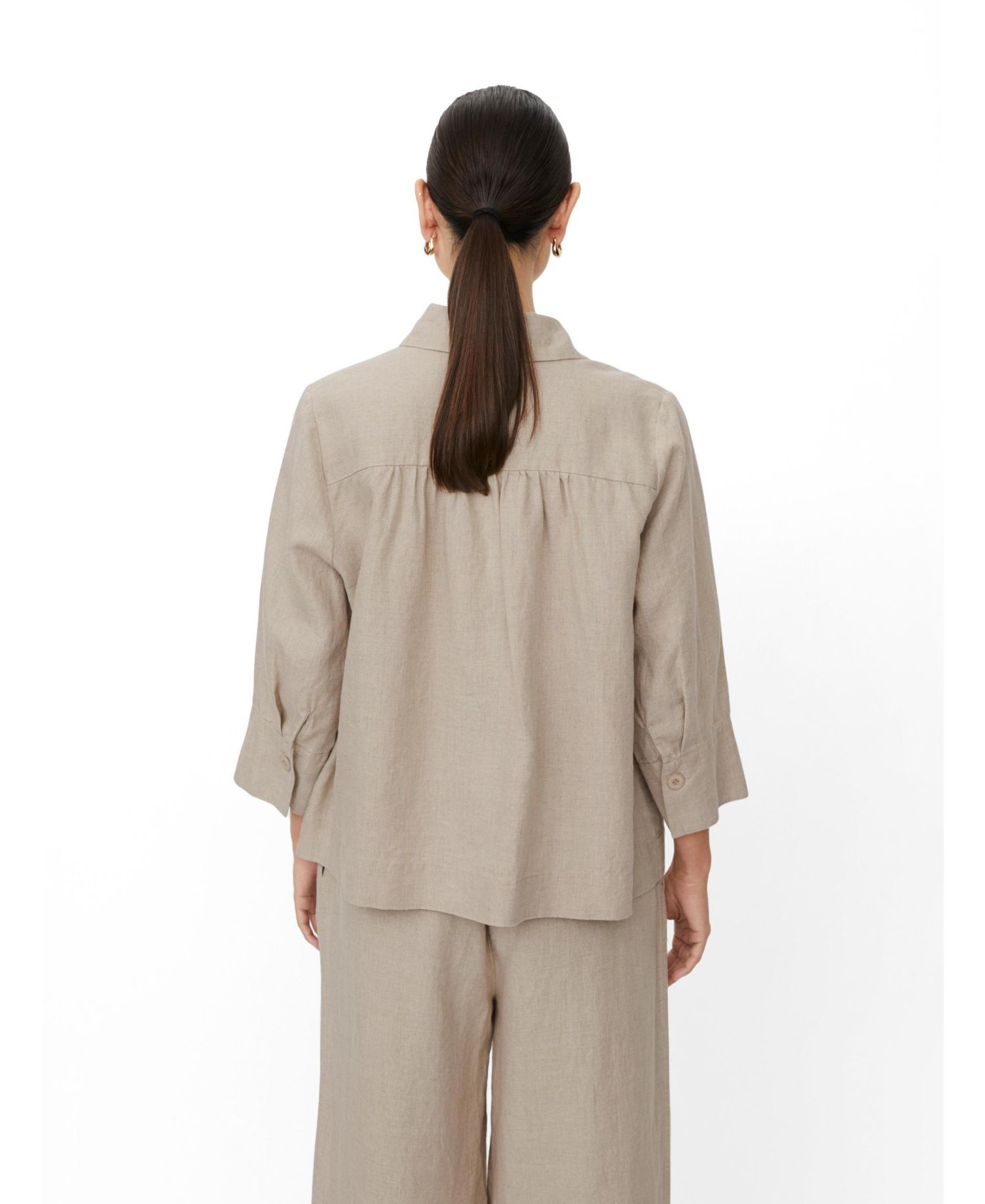 Women's Midakai 3/4-Sleeve Linen Button-Up Shirt