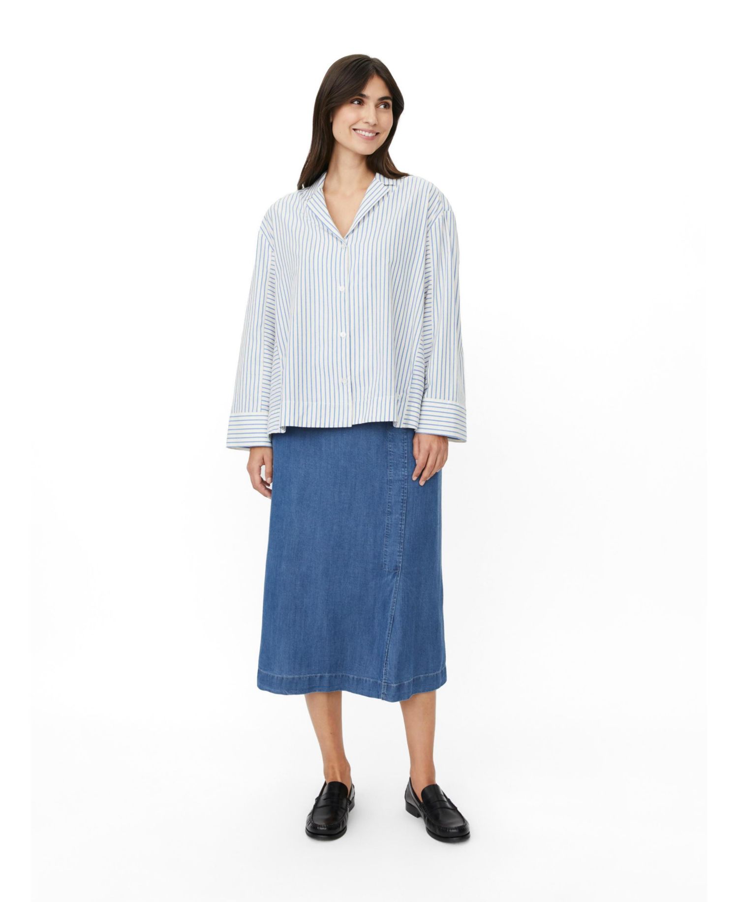 Women's MaIsolisse Striped Long-Sleeve Cotton Shirt