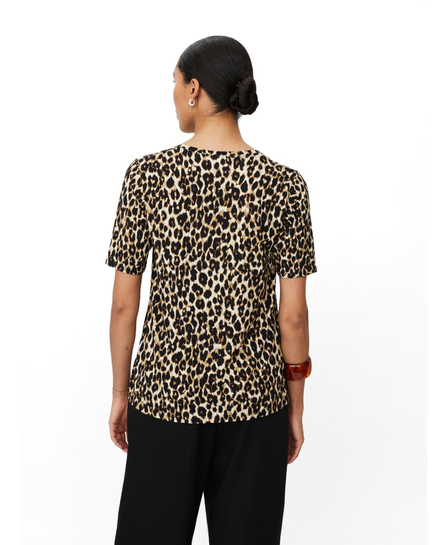 Women's MaButta Leopard Print Retro T-Shirt
