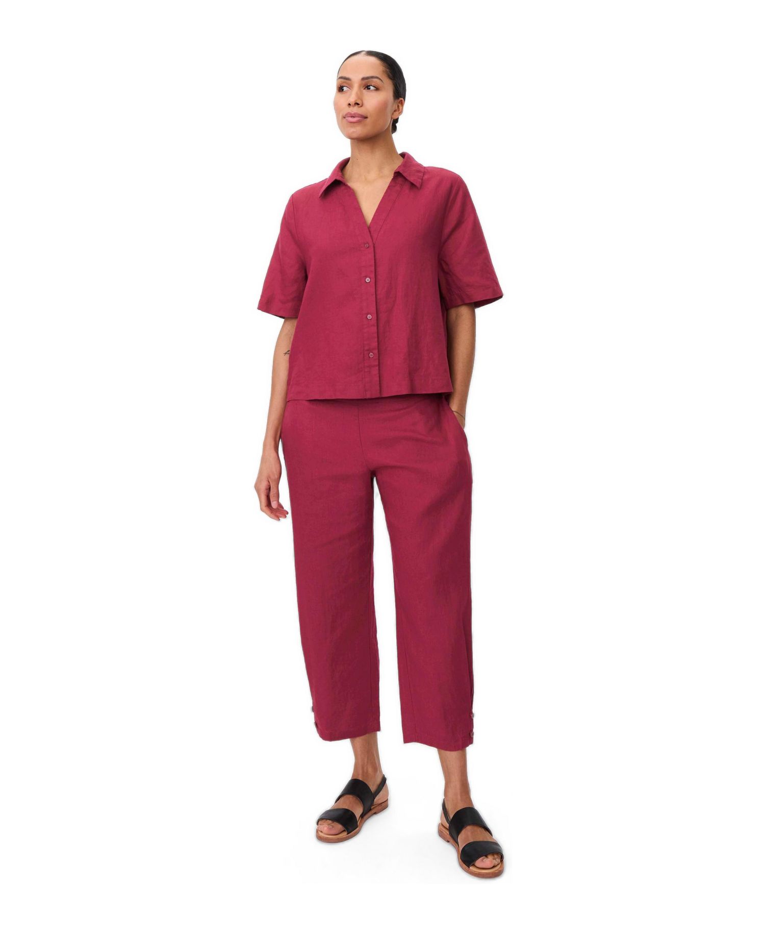 Women's Mairyssa Smock Back Linen Shirt