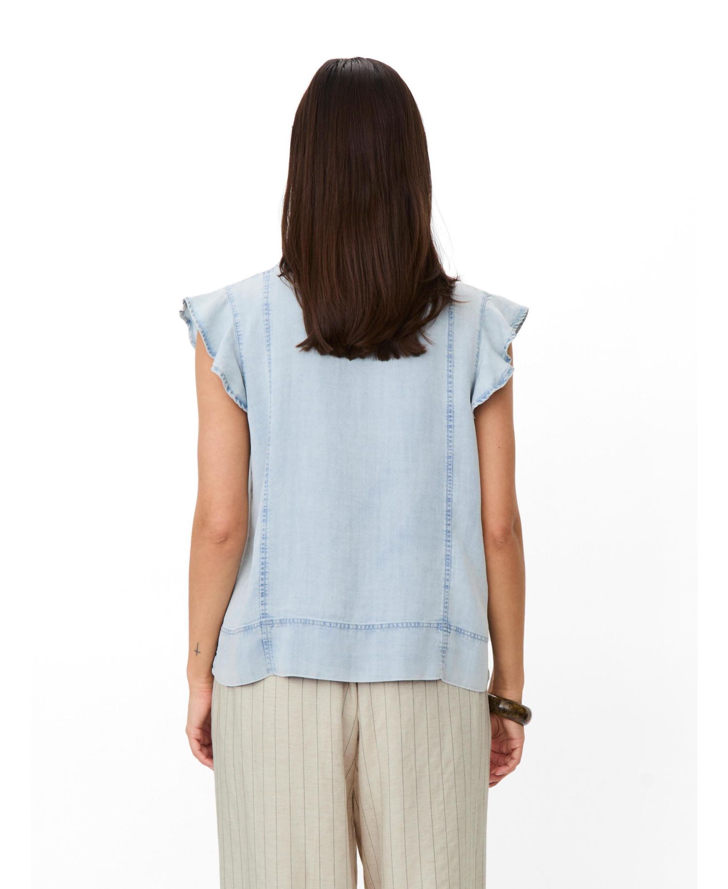 Women's Madalali Denim V-Neck Blouse