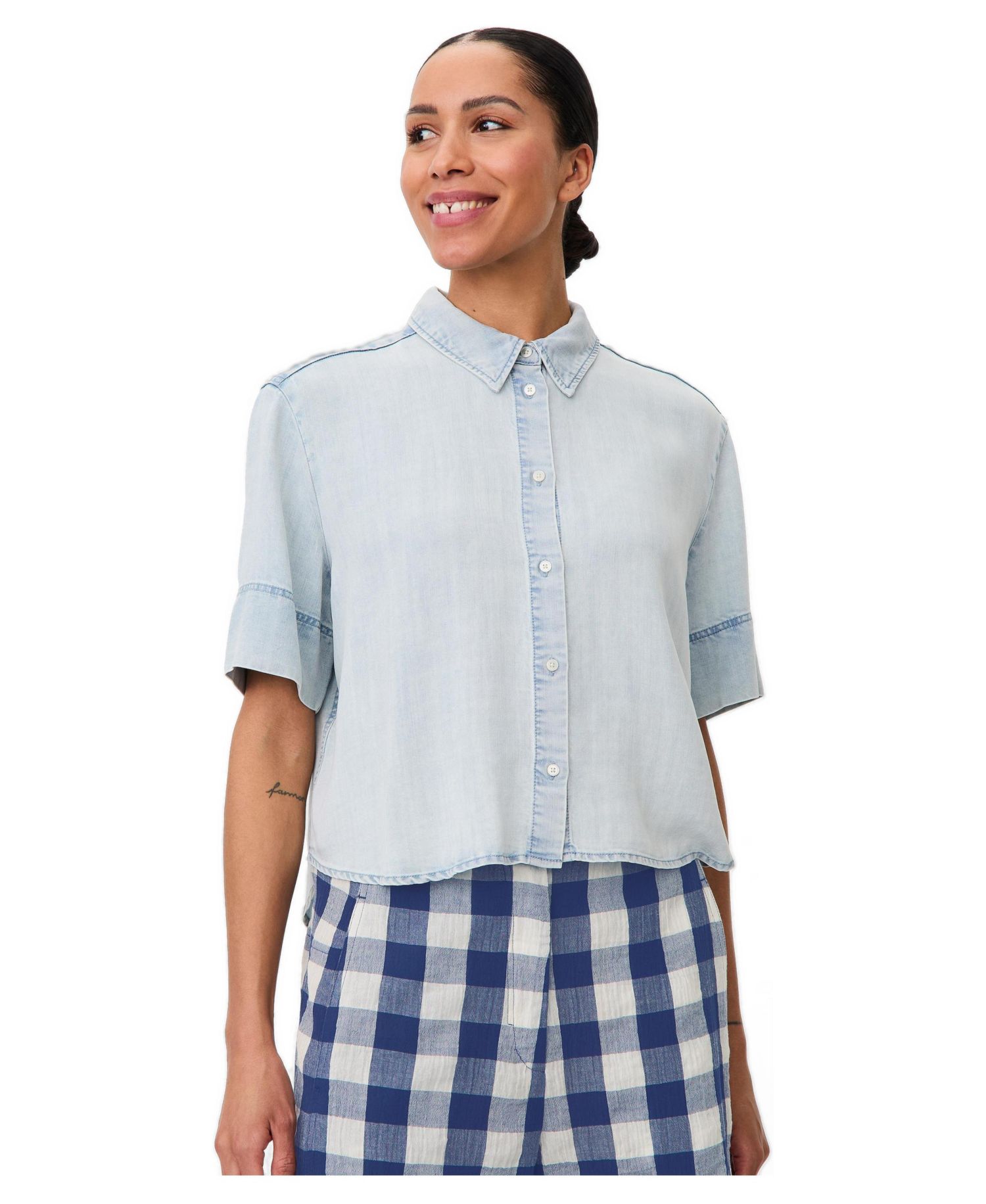 Women's Mairenova Denim Button-Front Shirt