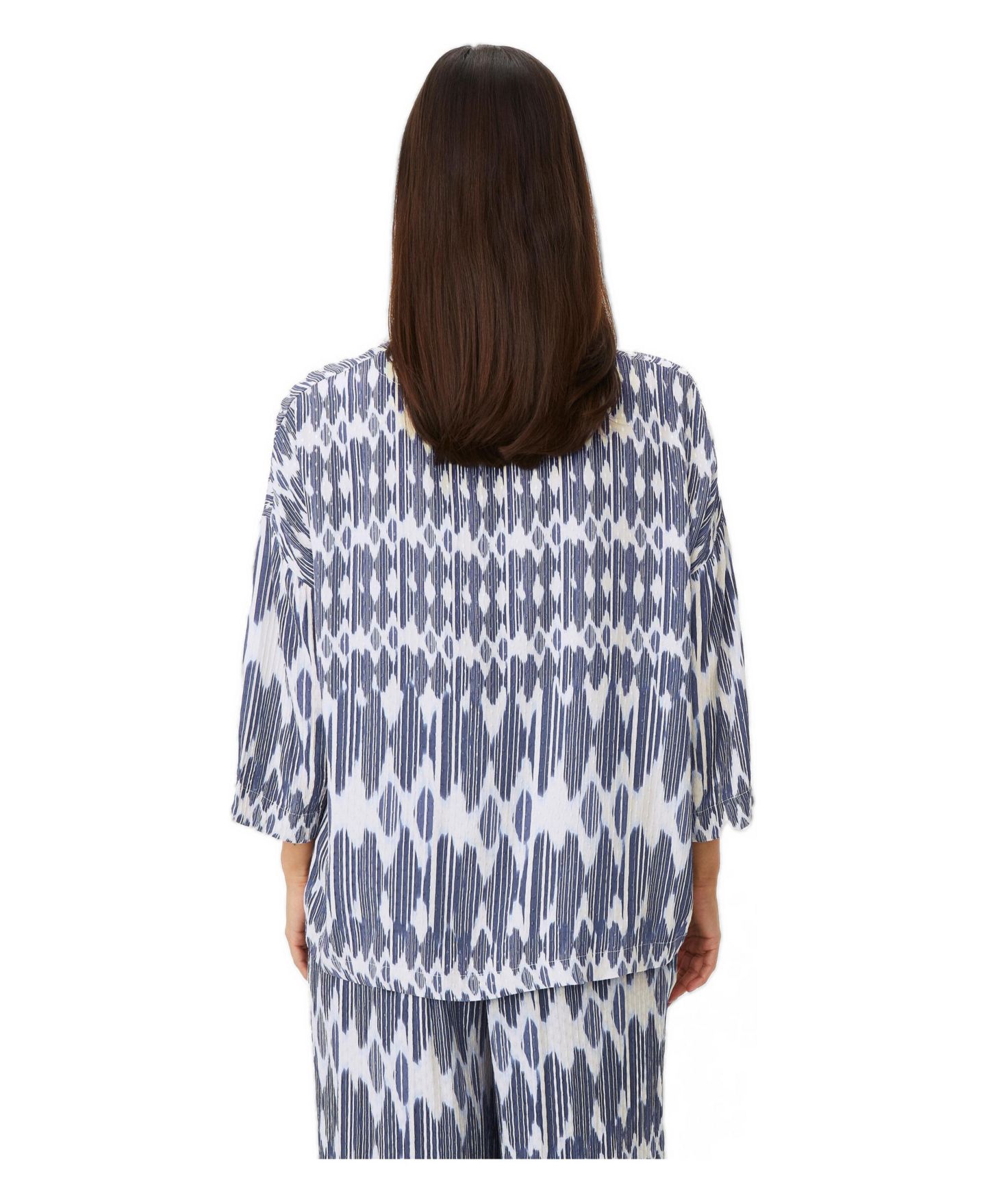 Женская блузка Masai Copenhagen Mabecca Printed 3/4-Sleeve, цвет: Синий — фото 3