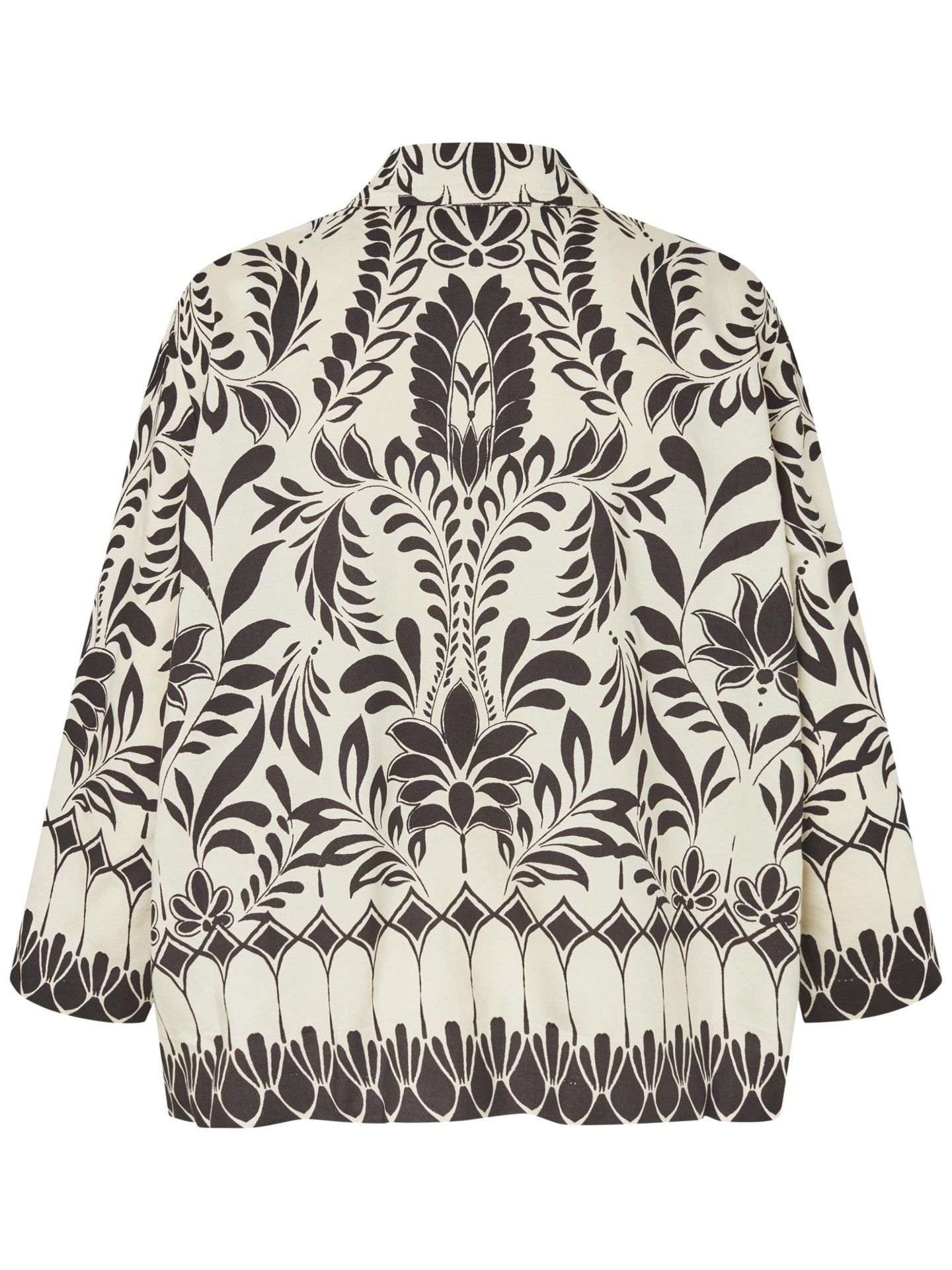 Женская рубашка Masai Copenhagen Maisolde Garden Floral Boxy-Fit 3/4-Sleeve, цвет: Чёрный — фото 5