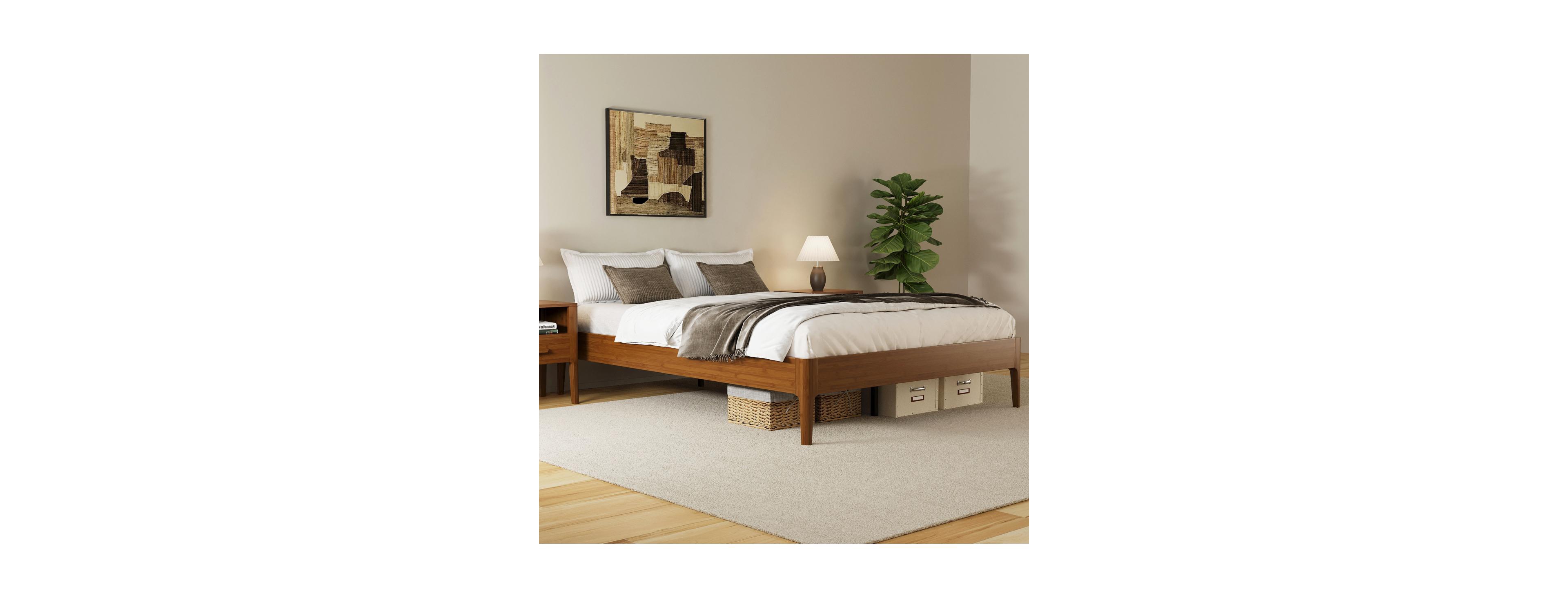 Streamdale Furniture Bamboo Platform Bed Frame