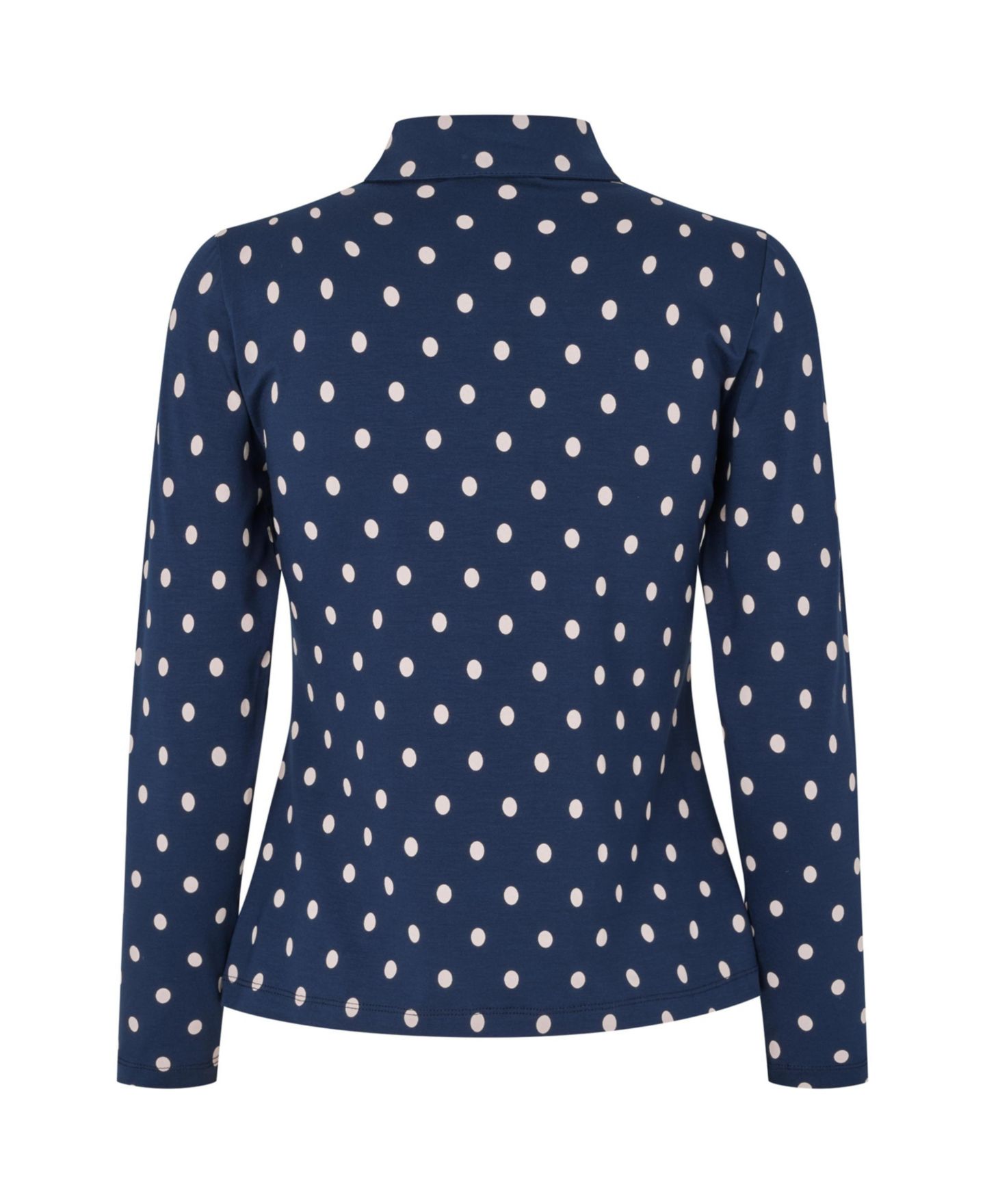 Женская рубашка Masai Copenhagen Maiviona Long-Sleeve Collared Polka-Dot, цвет: Тёмно-синий — фото 6