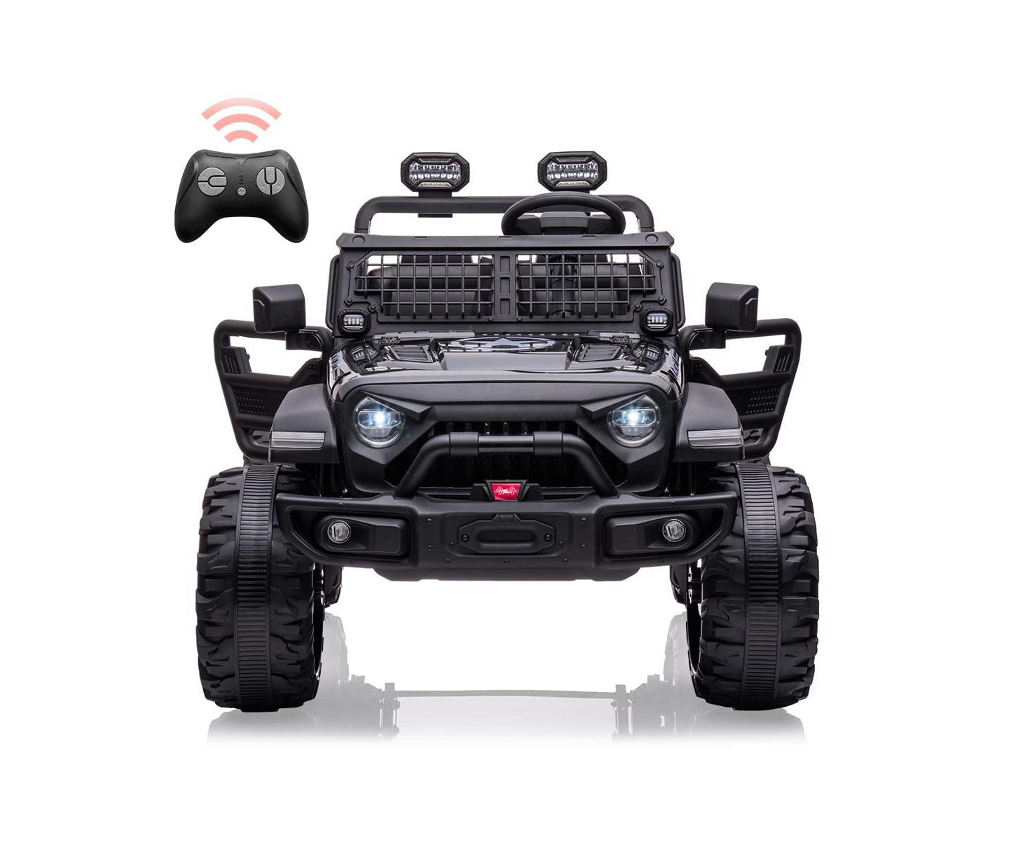 Детская игрушка homfan 24V Kids Ride on 2 Seater Electric Car, Battery Powered Vehicle with Remote Control and Led Headlights for Ages 3 — фото 1