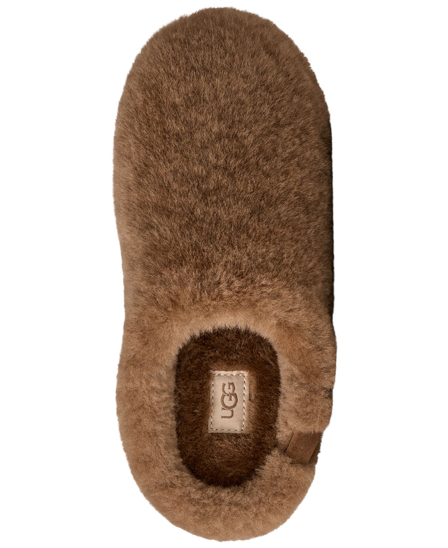 Женские тапочки UGG® Elea Fluffed Slip-On Slippers, цвет: Светлый бронзовый — фото 3