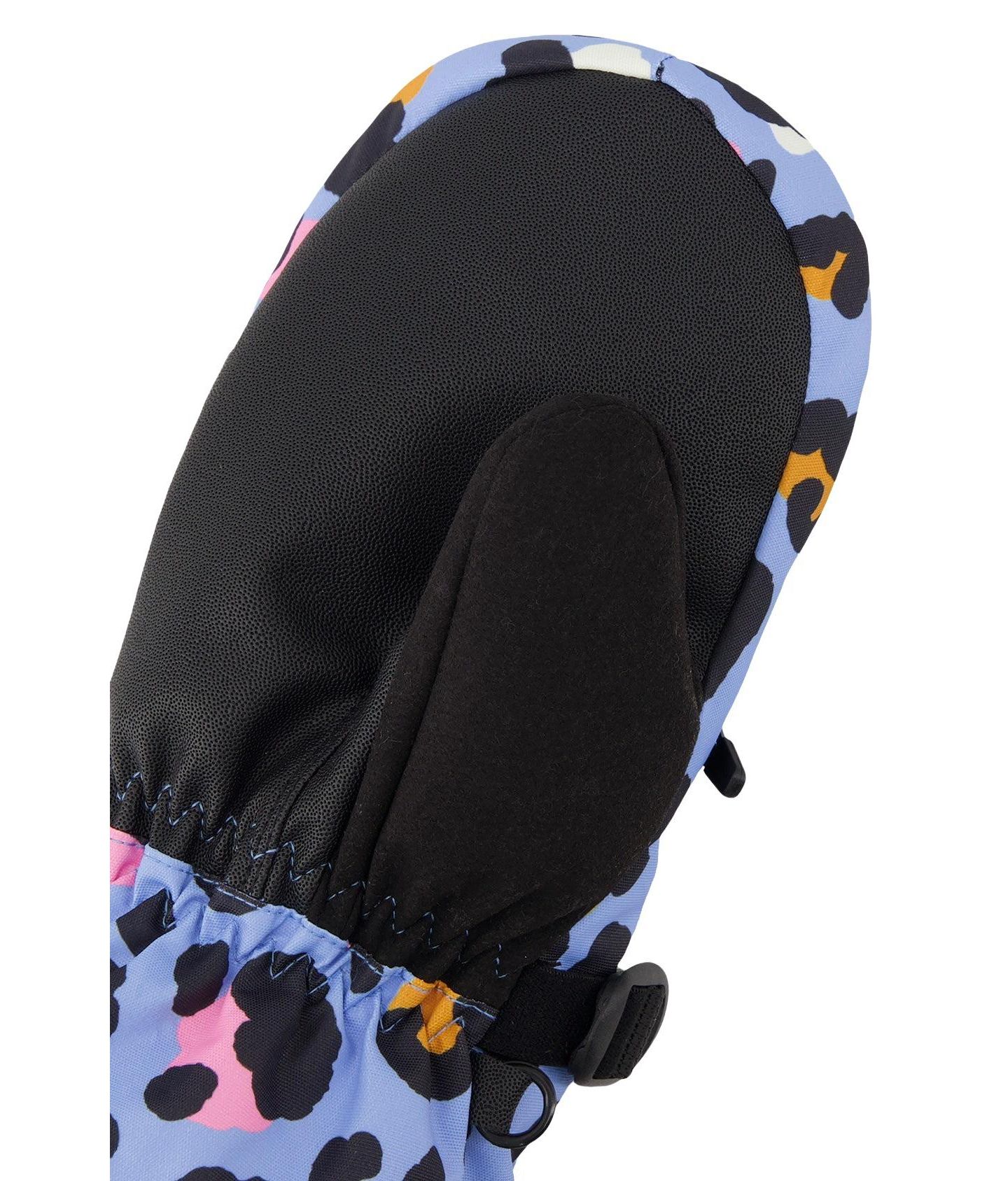 Перчатки Deux par Deux Leopard Print Teknik Winter Mittens для девочек, цвет: Синий леопардовый с принтом — фото 5