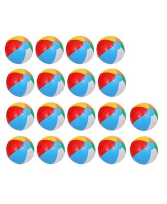 18-Pack Inflatable 8" Beach Balls with Heat-Welded Seams, Ages 3+