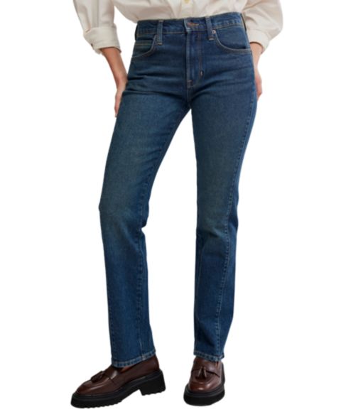 Женские джинсы Free People Edie High-Rise Tapered, цвет: Синий