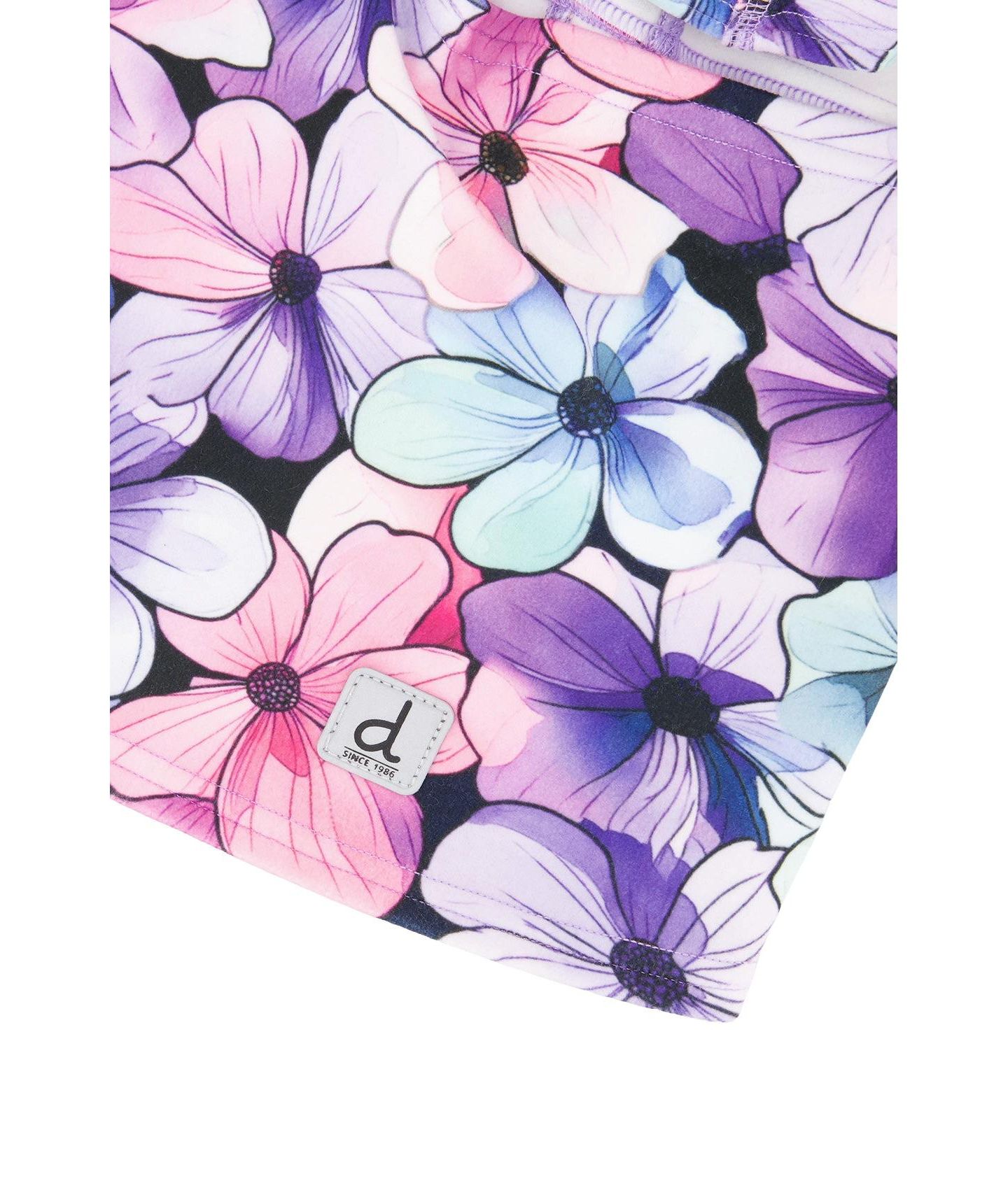 Deux par Deux Little and Big Girl (5-14) Brushed Jersey Balaclava Floral Print, цвет: Фиолетовый с принтом — фото 4