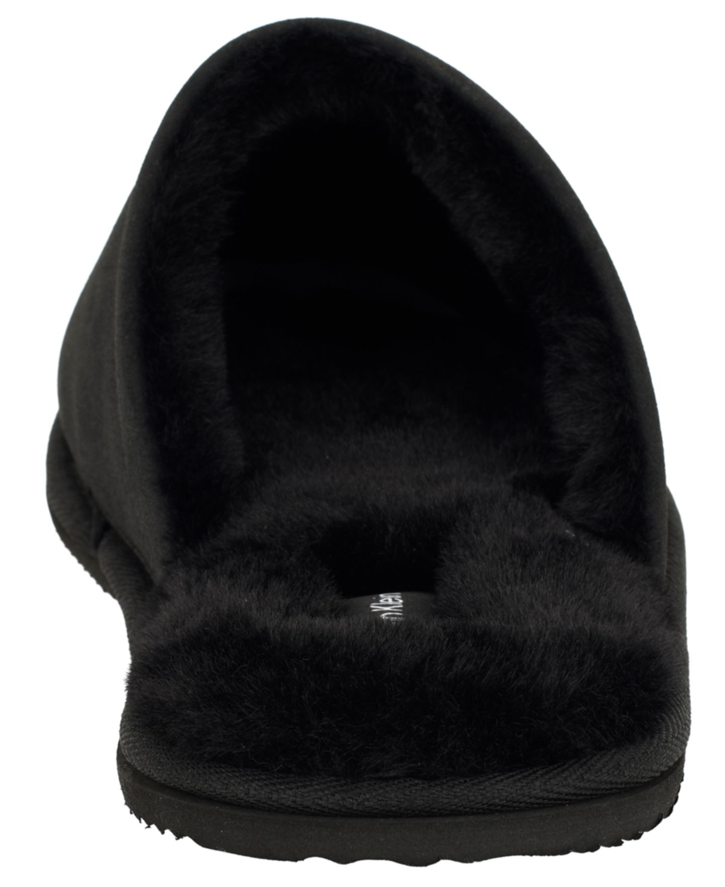 Мужские тапочки Calvin Klein Roon Plush Lined Footbed Round-Toe Slippers, цвет: Чёрный — фото 3